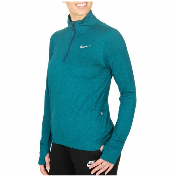 Nike Ladies Element Dri-Fit Half Zip Top ~ BLUE - Picture 2 of 7